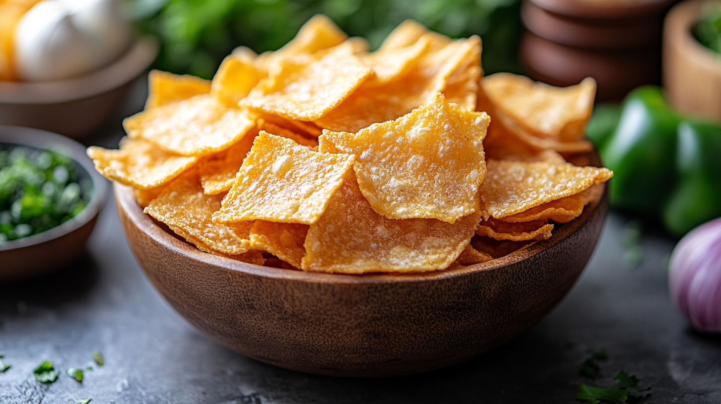 Cheese crisps recipe on wooden table