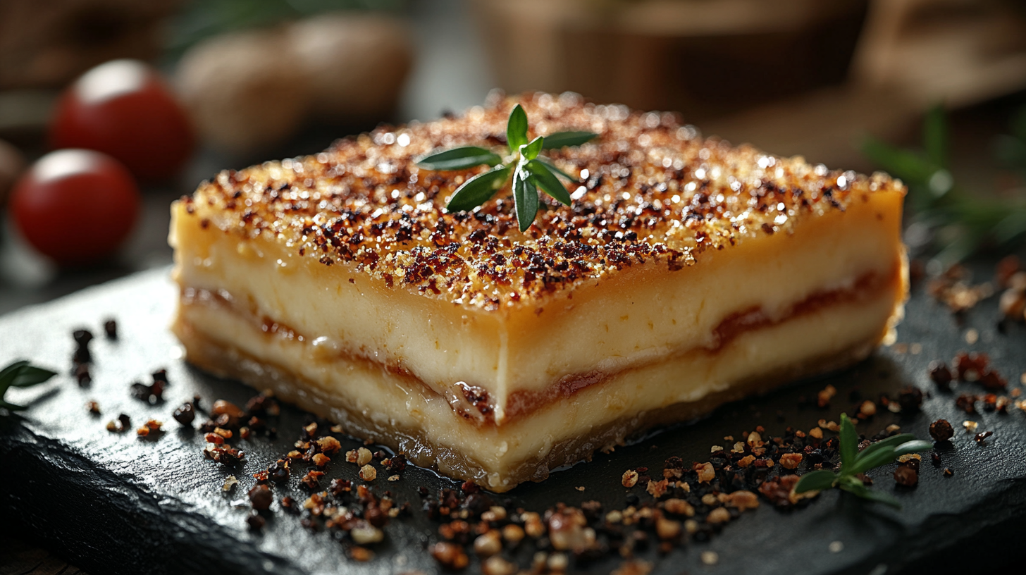 Gooey baked cheese with crispy top layer