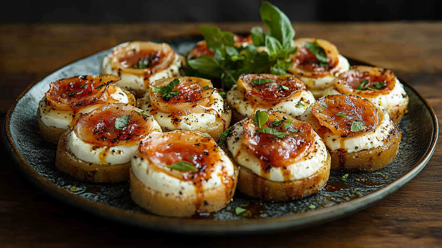 Baked cheese varieties on a plate