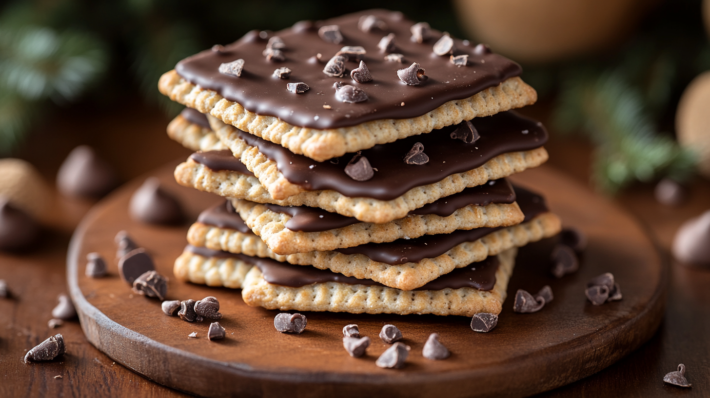 Delicious chocolate-covered graham crackers recipe