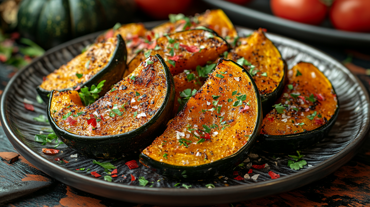 Roasted acorn squash in air fryer